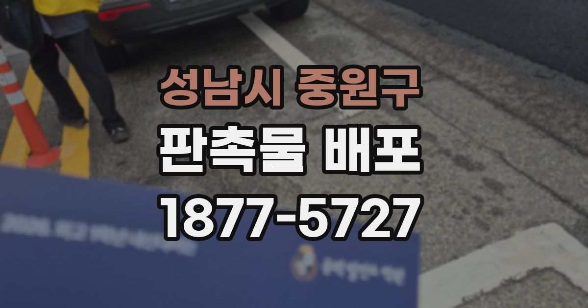 성남시 중원구 판촉물 배포