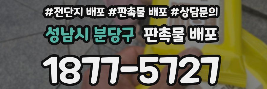 성남시 분당구 판촉물 배포