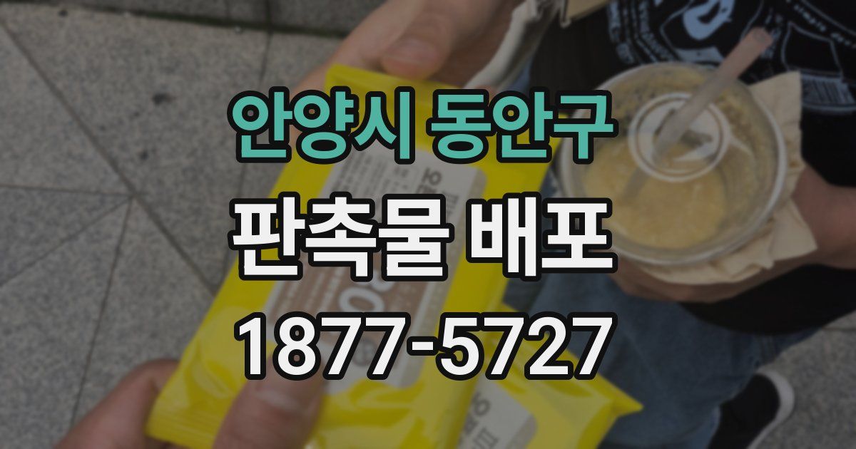 안양시 동안구 판촉물 배포