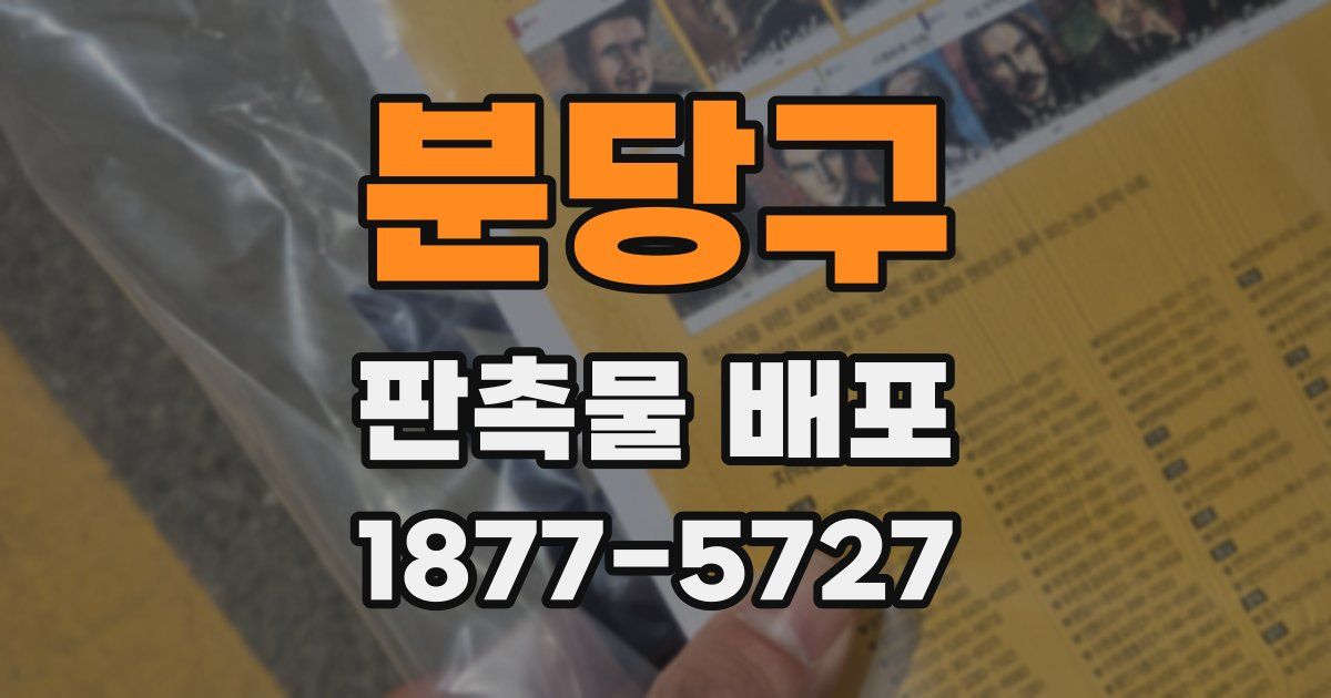 분당구 판촉물 배포