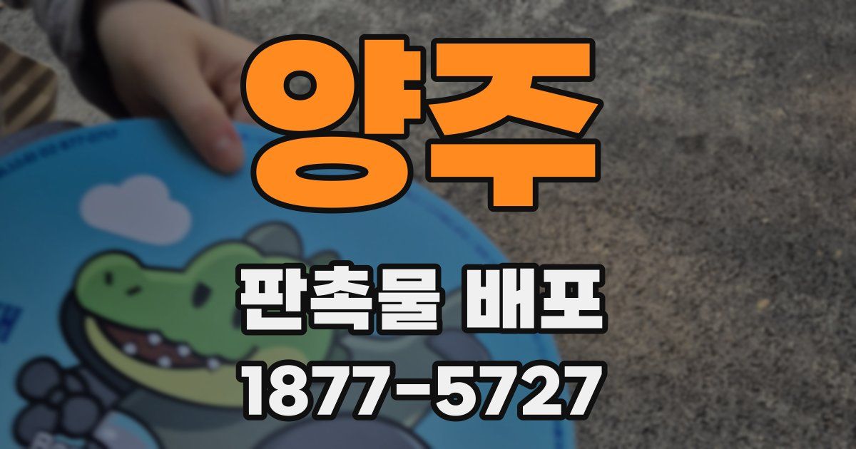양주 판촉물 배포