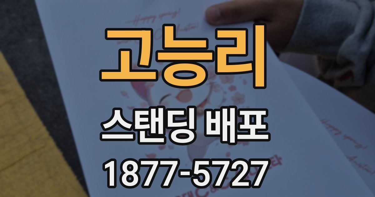 고능리 스탠딩 배포