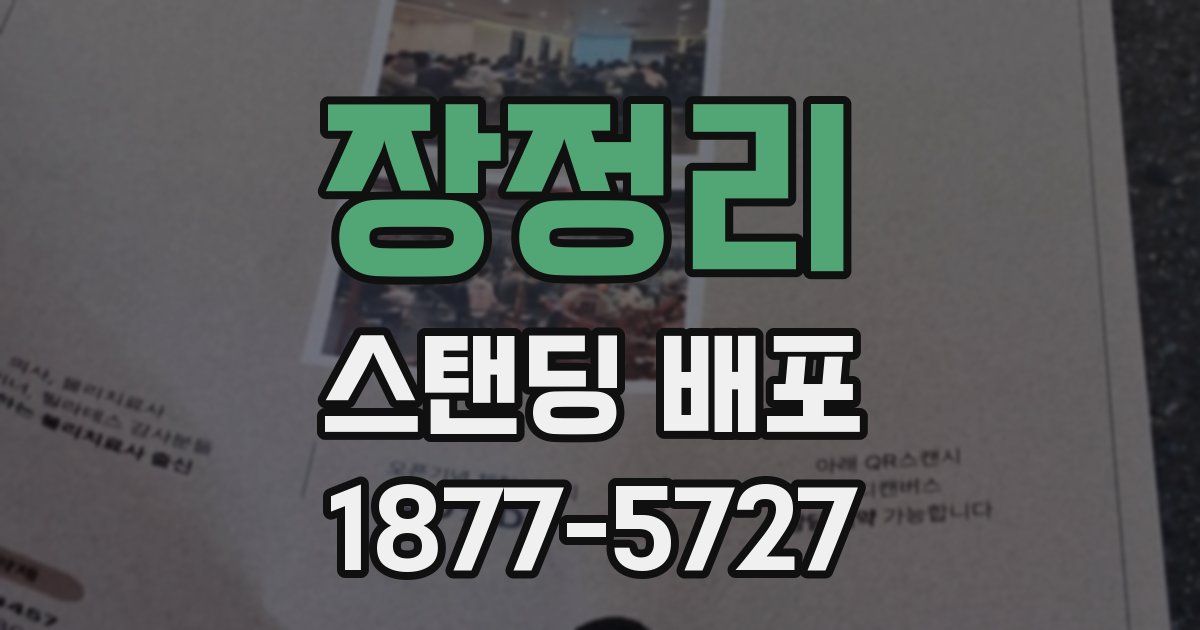 장정리 스탠딩 배포