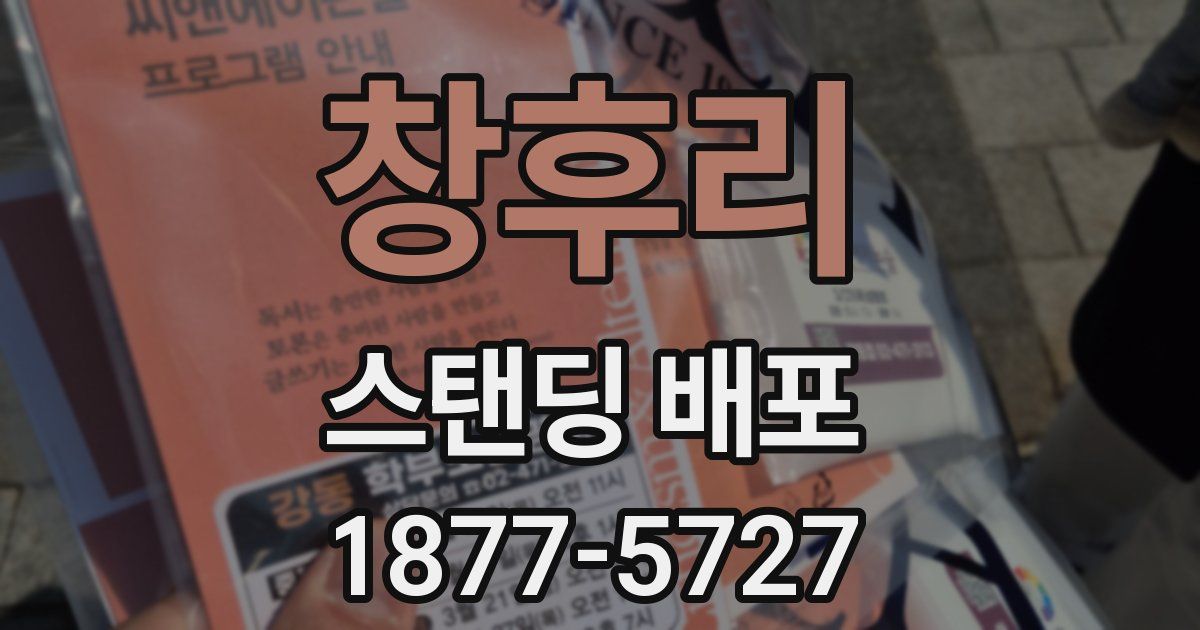 창후리 스탠딩 배포
