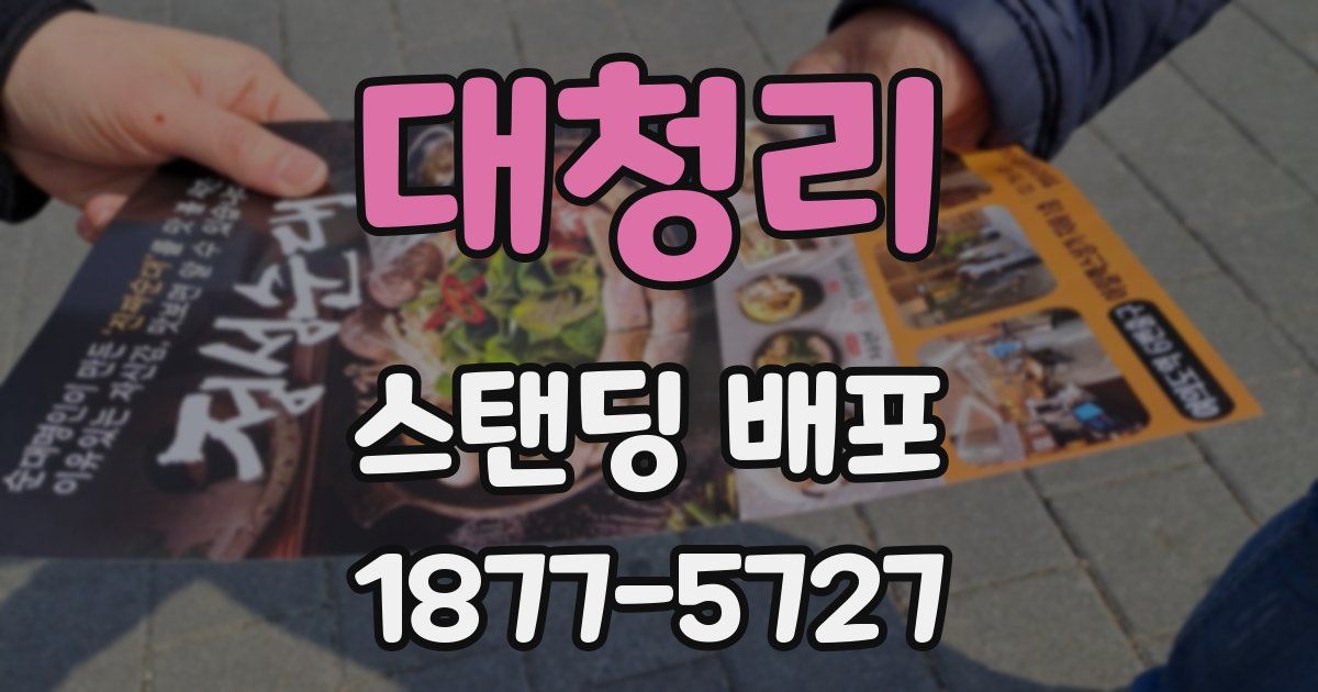 대청리 스탠딩 배포