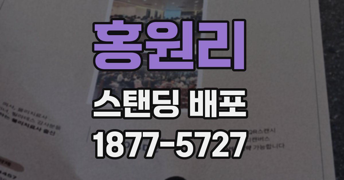 홍원리 스탠딩 배포