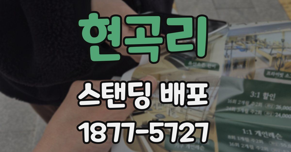 현곡리 스탠딩 배포