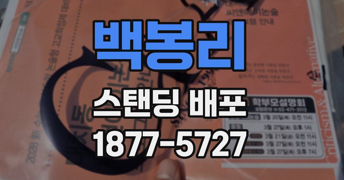 백봉리 스탠딩 배포