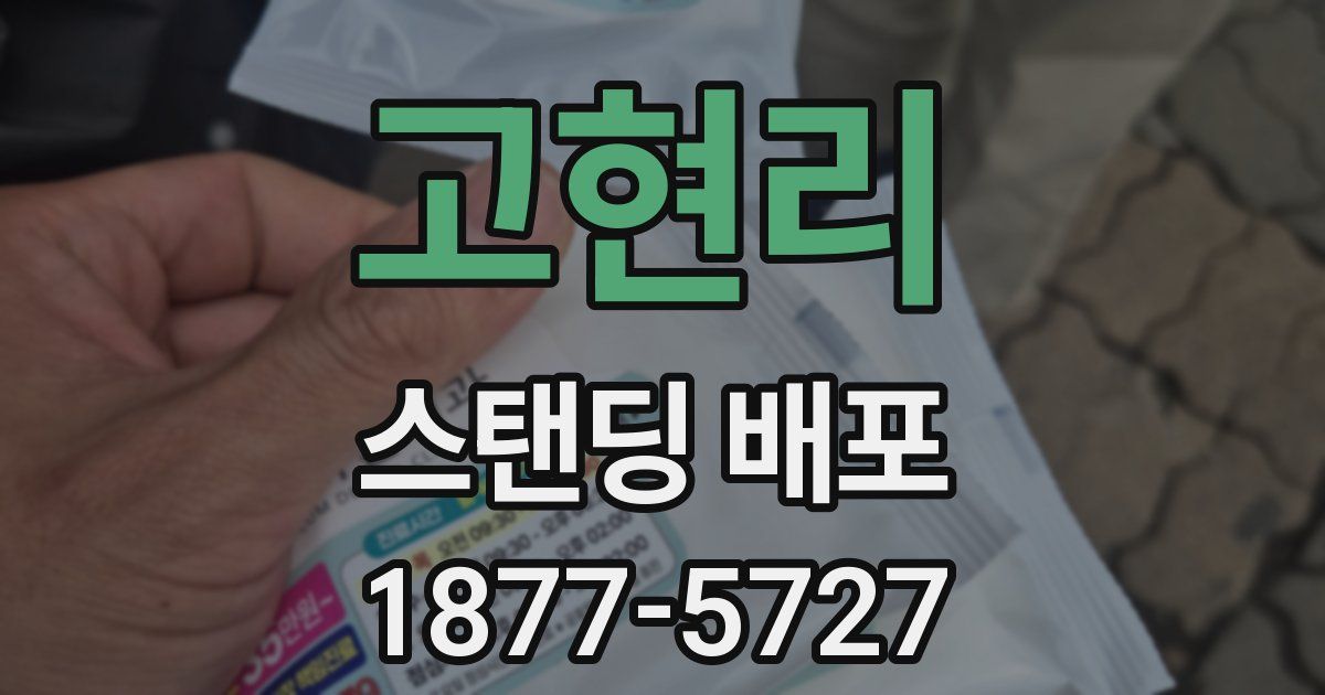 고현리 스탠딩 배포
