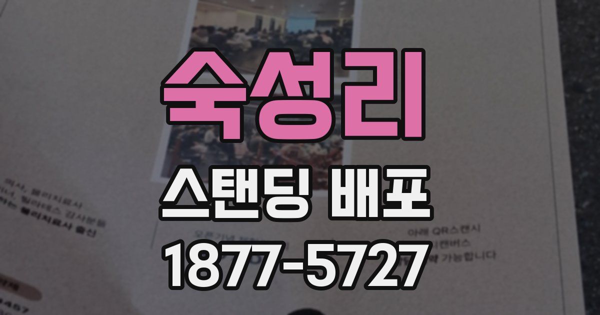 숙성리 스탠딩 배포