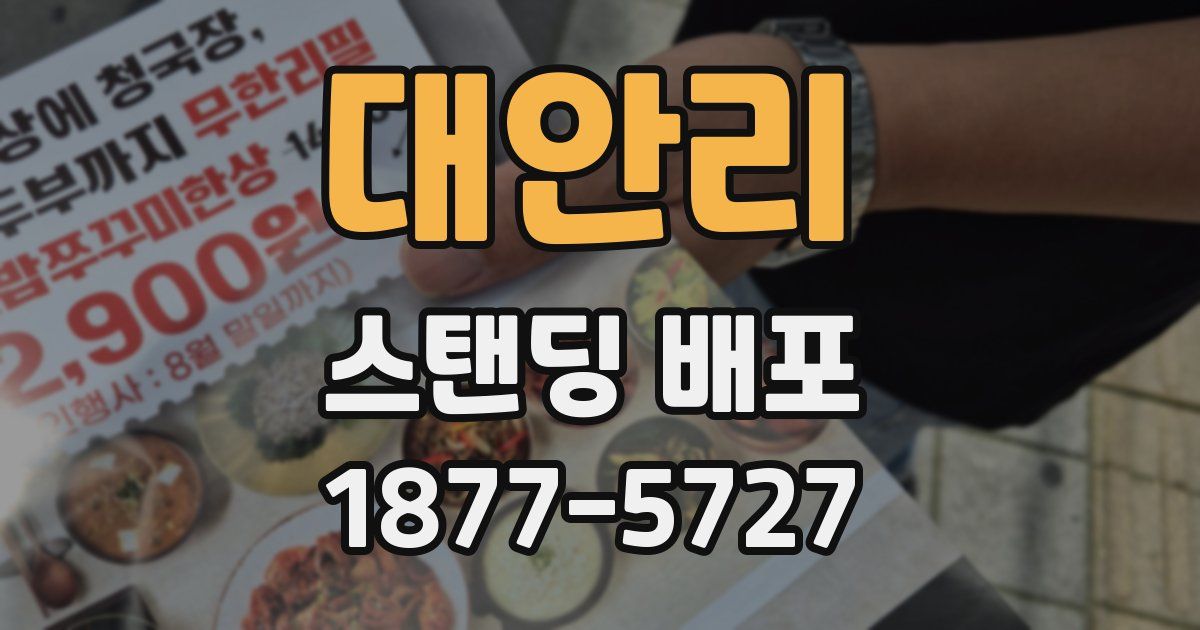 대안리 스탠딩 배포