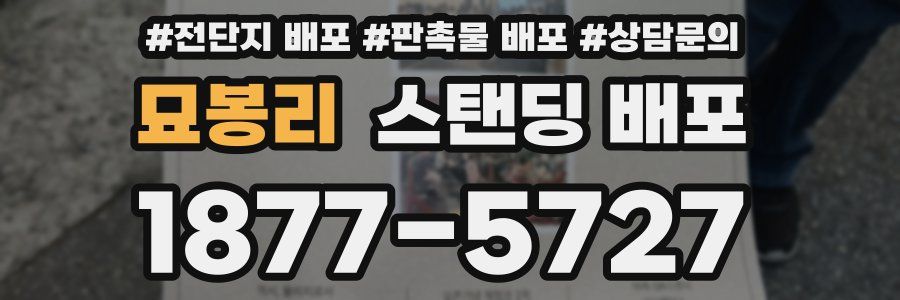 묘봉리 스탠딩 배포