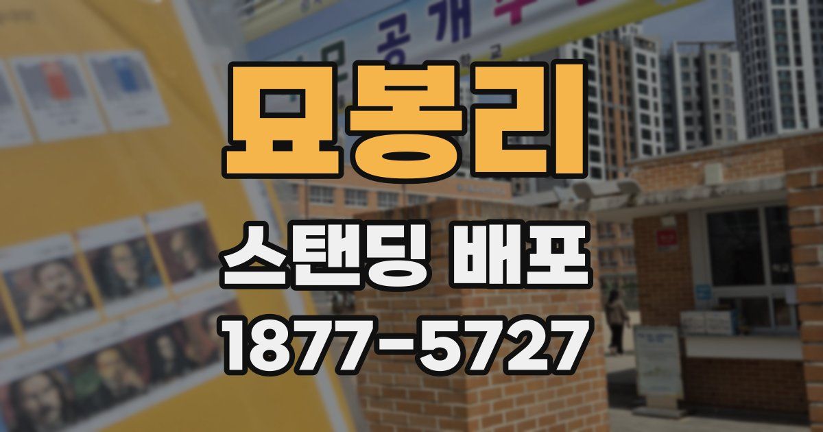 묘봉리 스탠딩 배포