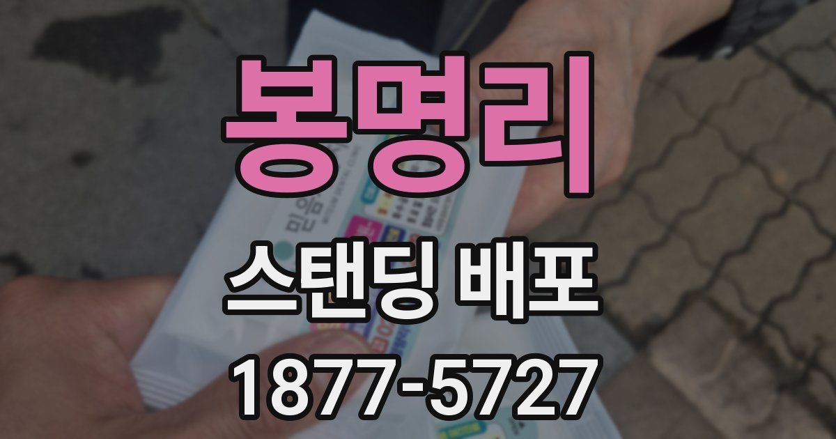 봉명리 스탠딩 배포