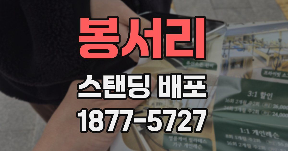 봉서리 스탠딩 배포