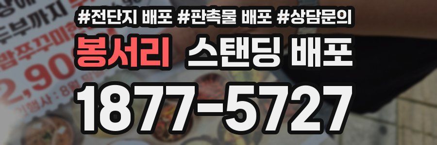 봉서리 스탠딩 배포