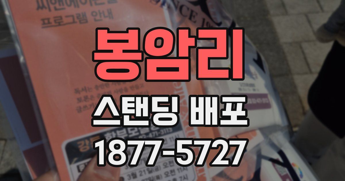 봉암리 스탠딩 배포