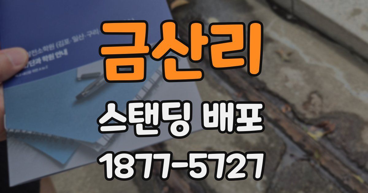 금산리 스탠딩 배포