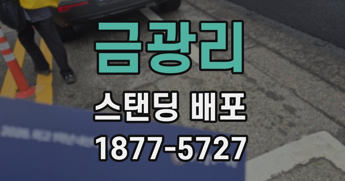 금광리 스탠딩 배포