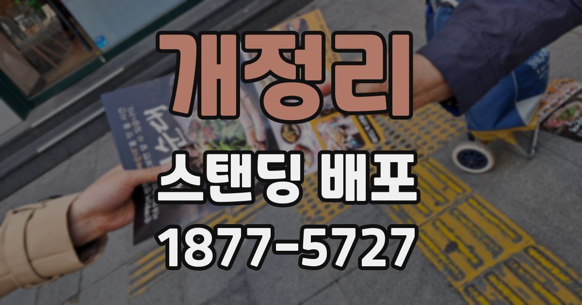 개정리 스탠딩 배포