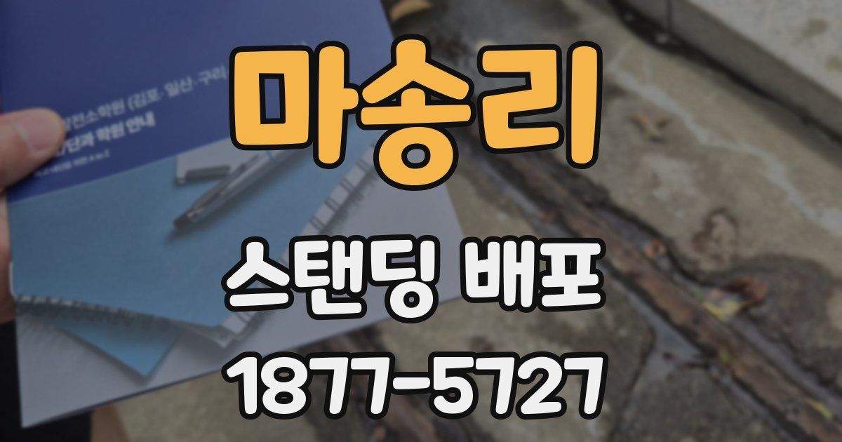 마송리 스탠딩 배포