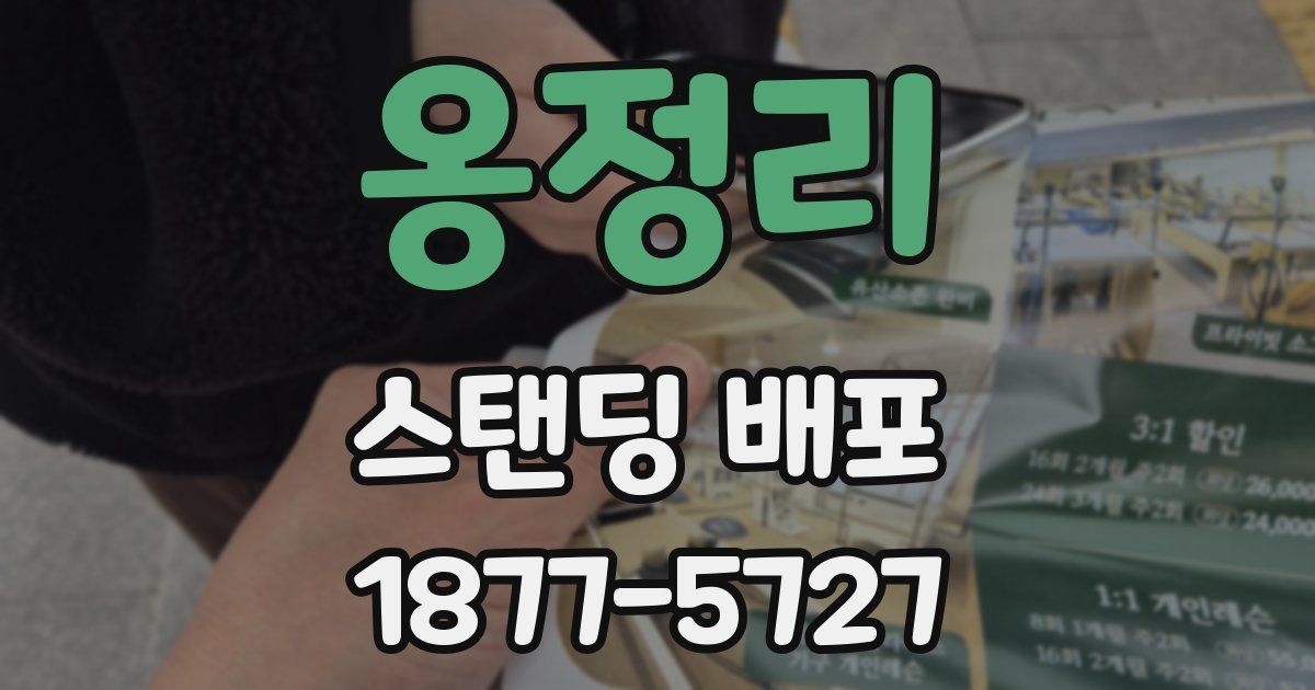 옹정리 스탠딩 배포
