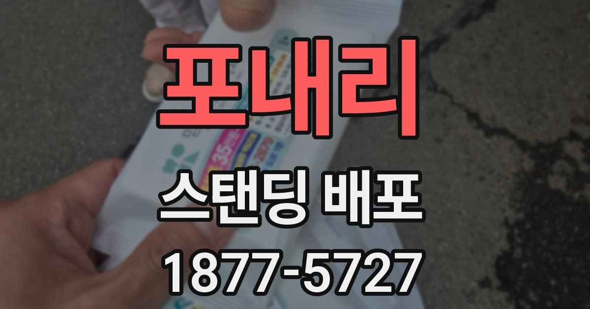 포내리 스탠딩 배포