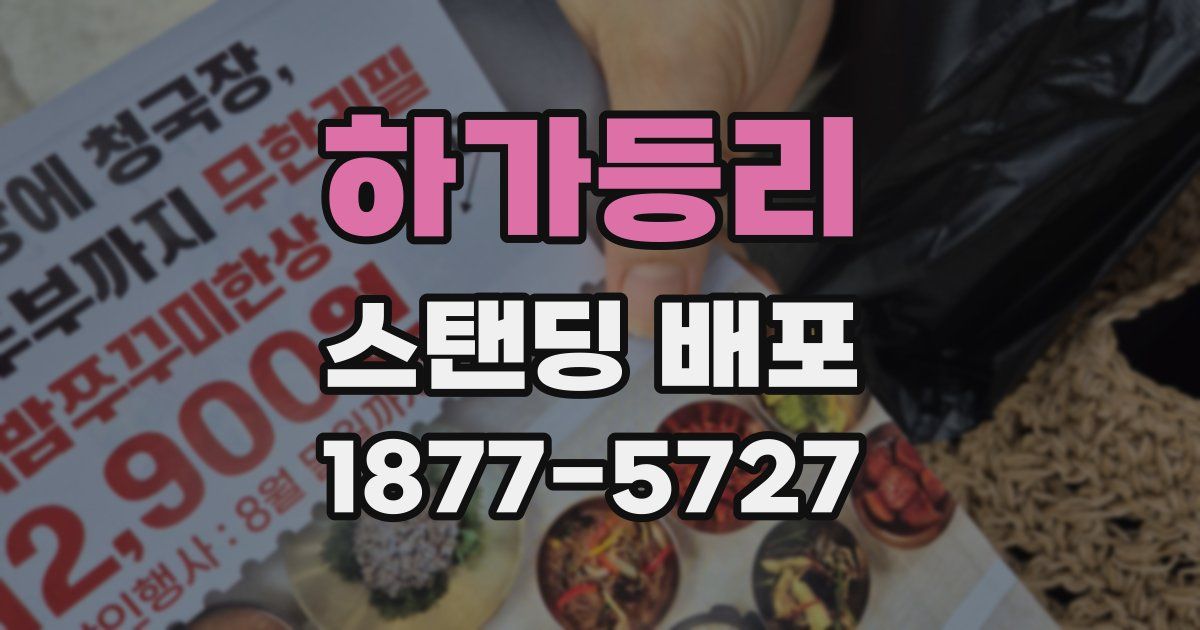 하가등리 스탠딩 배포
