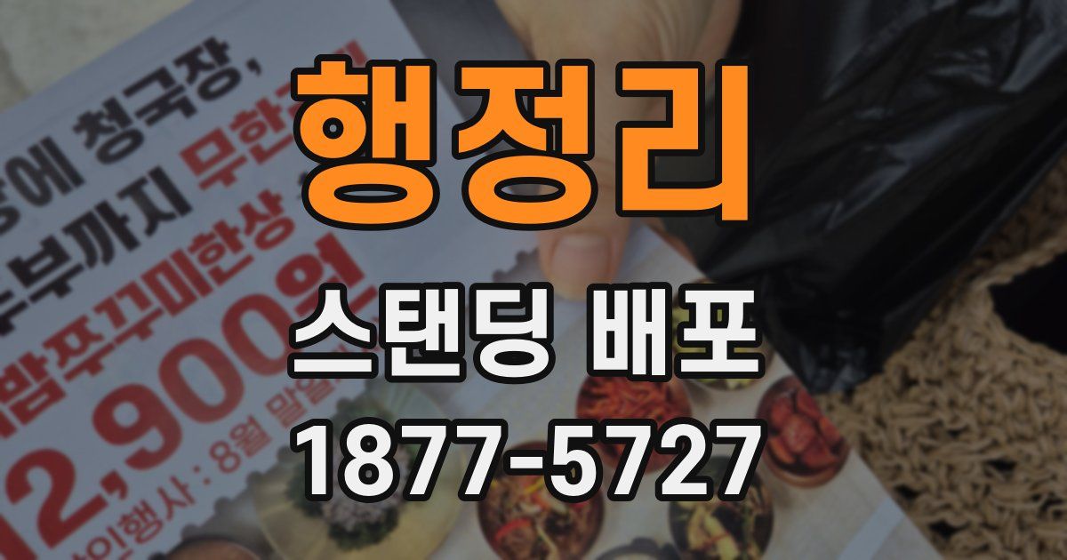 행정리 스탠딩 배포
