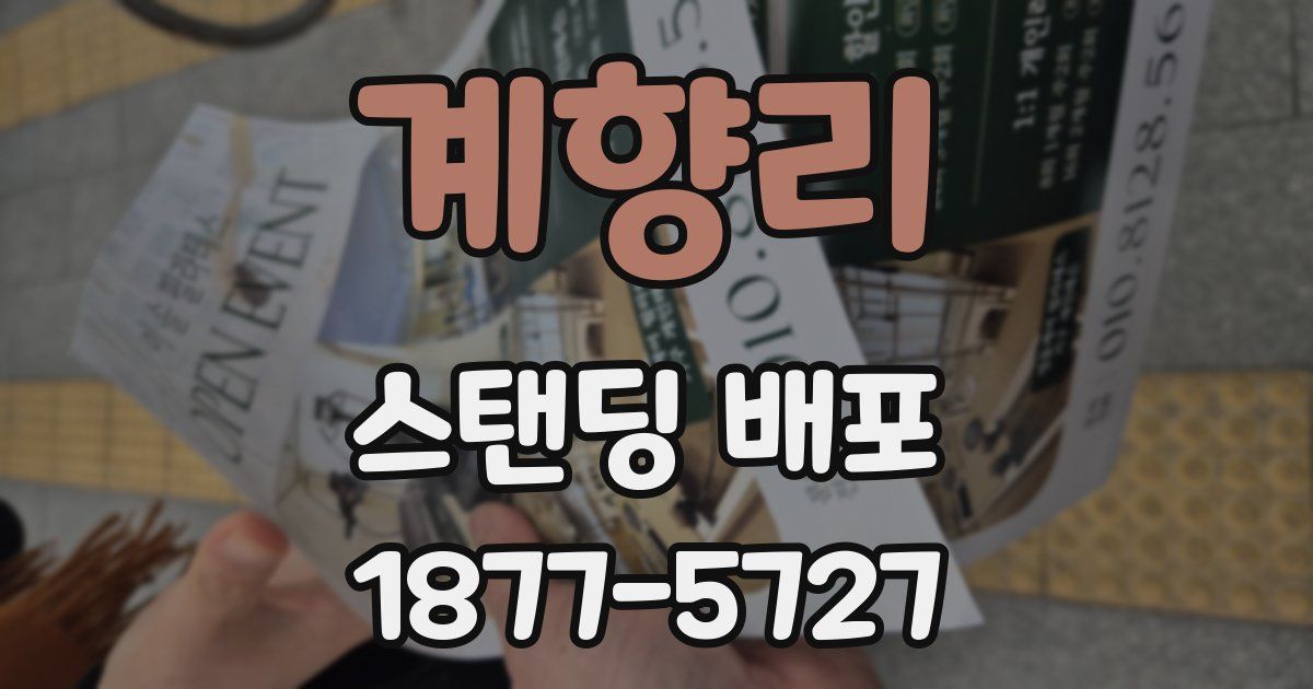 계향리 스탠딩 배포