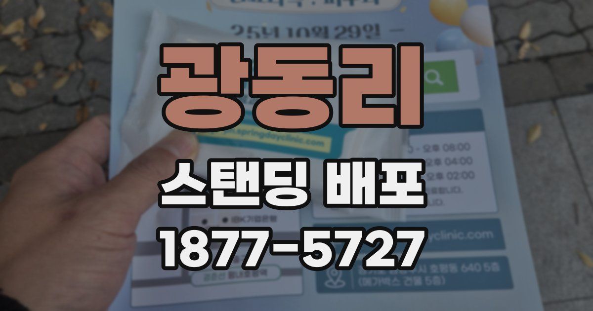 광동리 스탠딩 배포