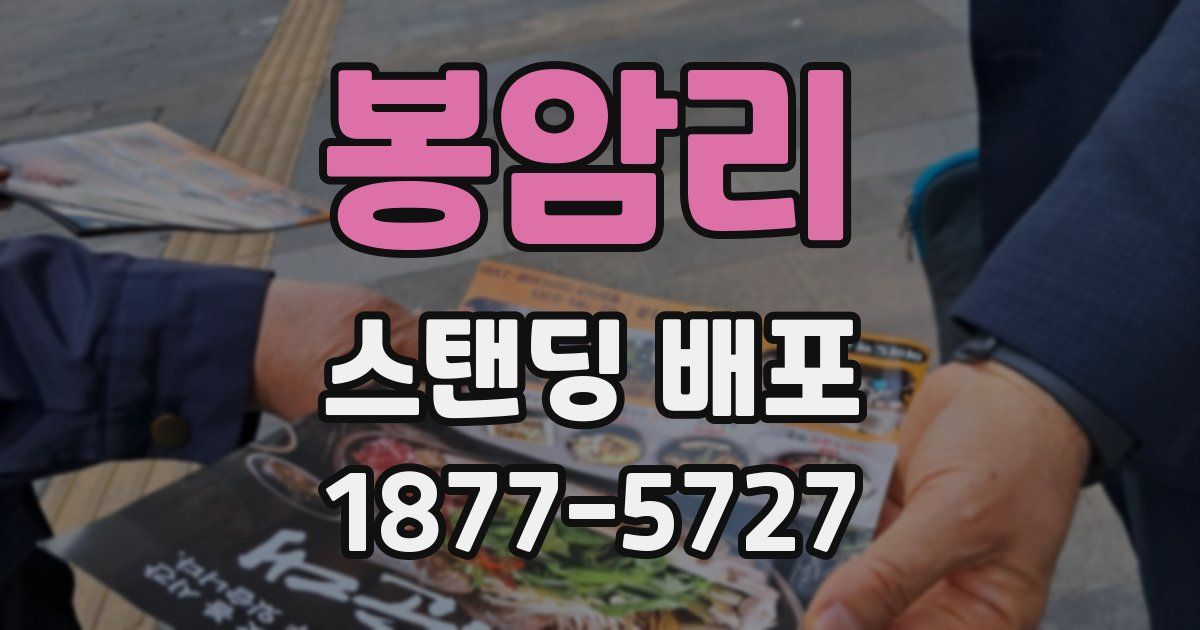 봉암리 스탠딩 배포