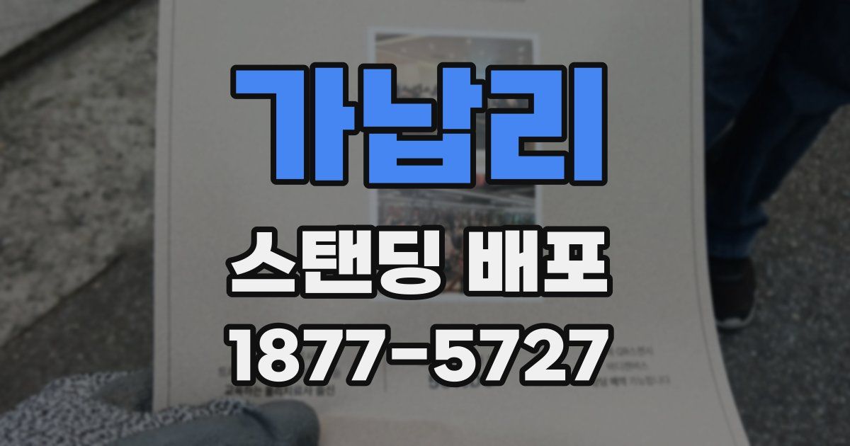 가납리 스탠딩 배포