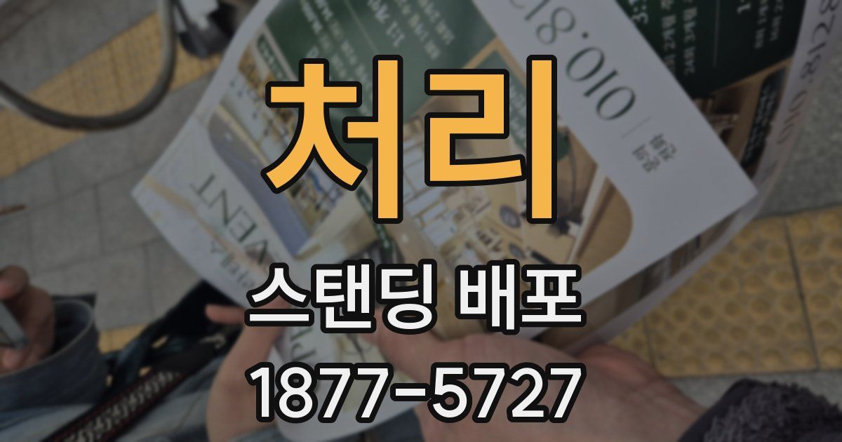 처리 스탠딩 배포