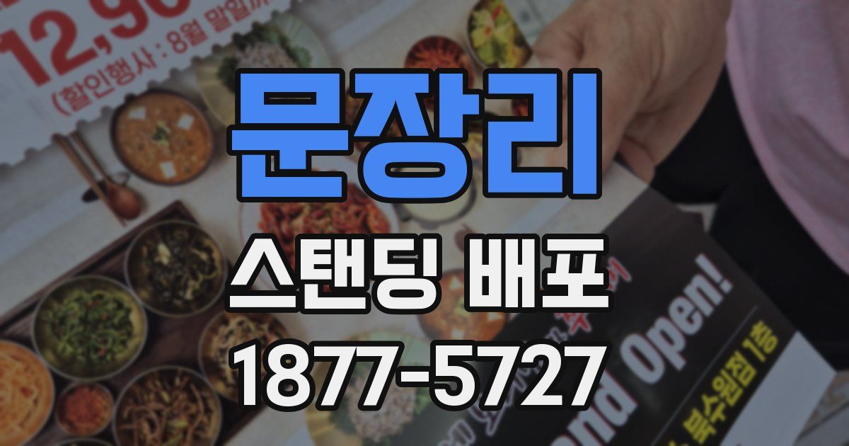 문장리 스탠딩 배포