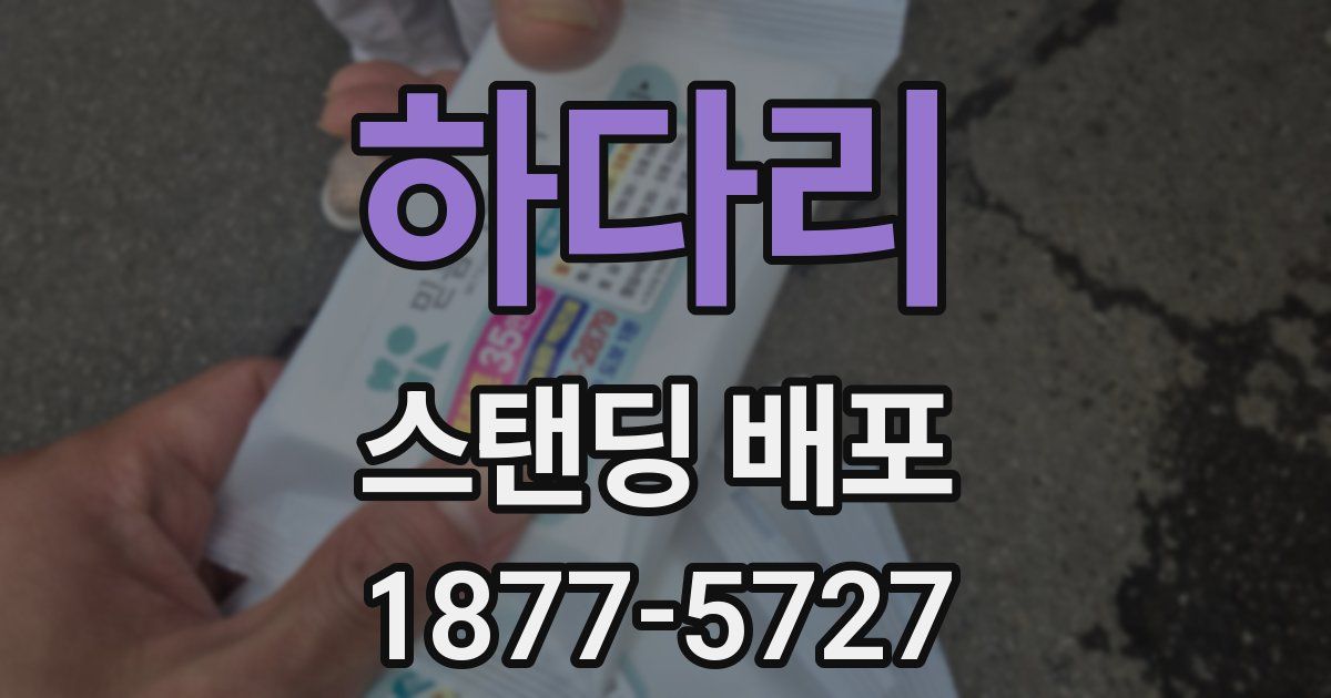 하다리 스탠딩 배포