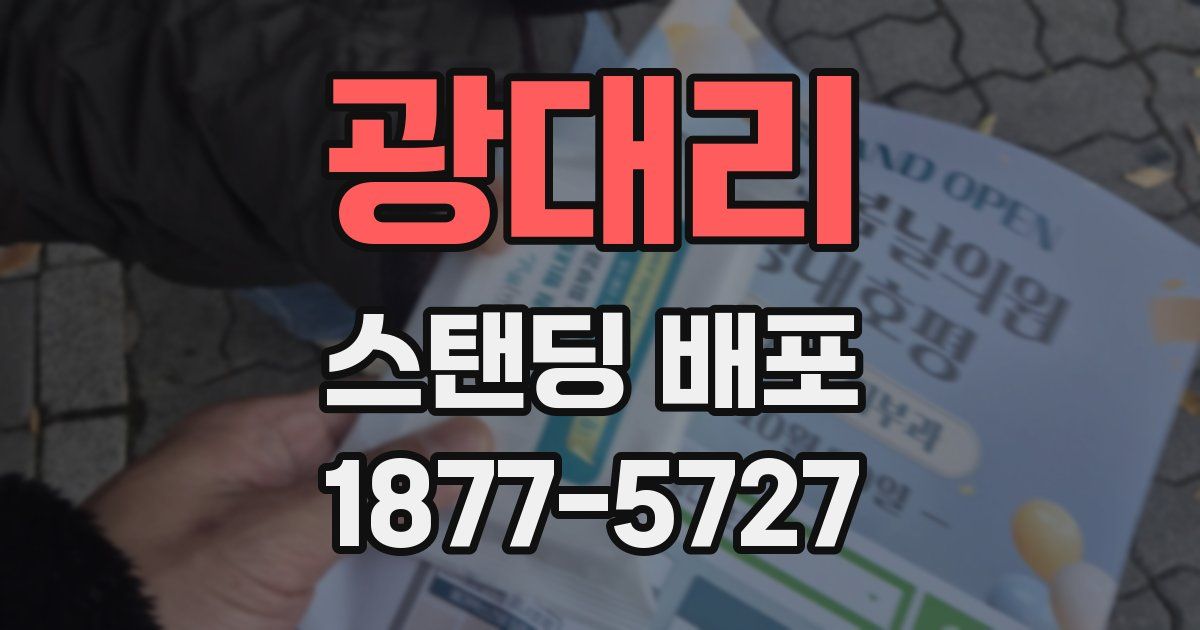 광대리 스탠딩 배포