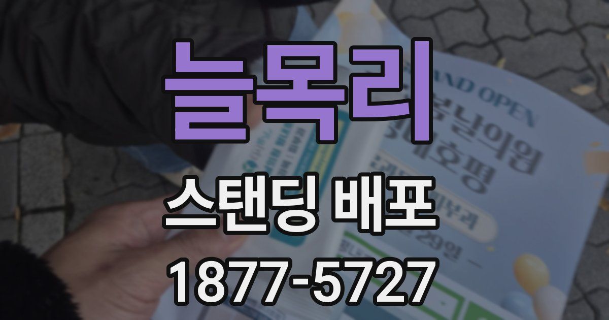 늘목리 스탠딩 배포