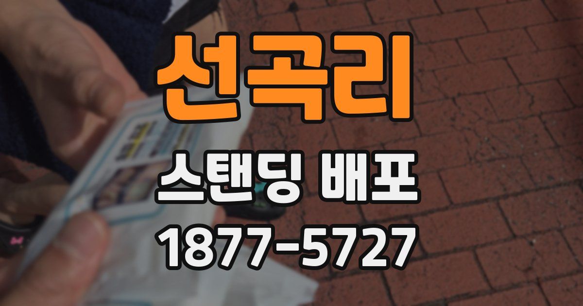 선곡리 스탠딩 배포