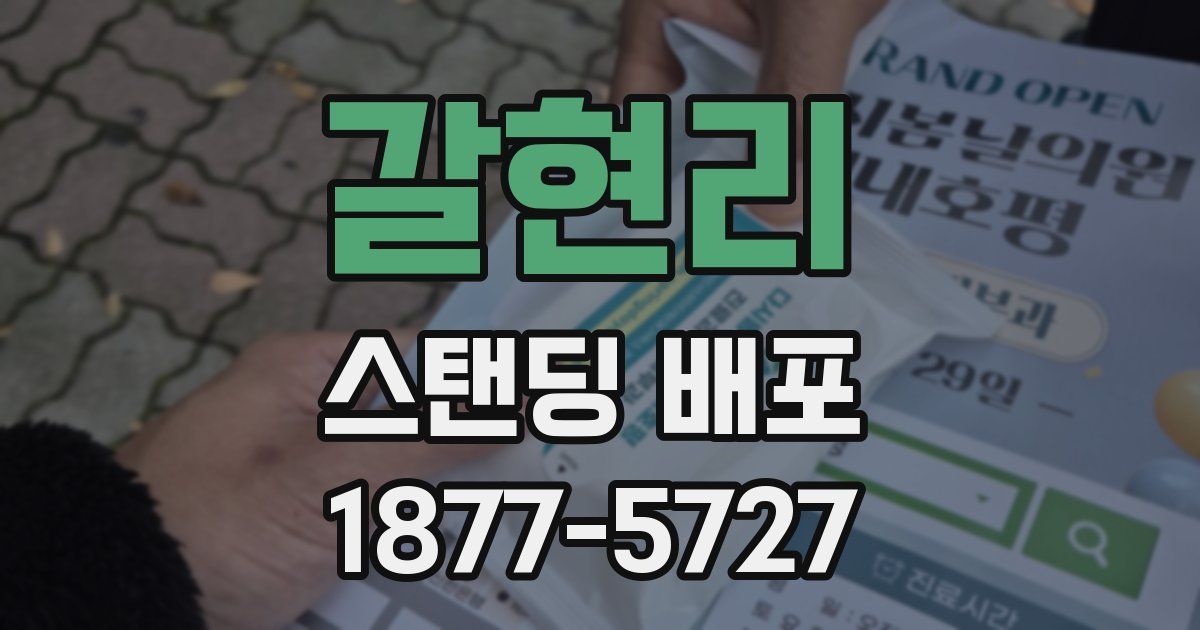 갈현리 스탠딩 배포