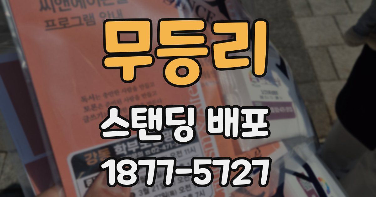 무등리 스탠딩 배포