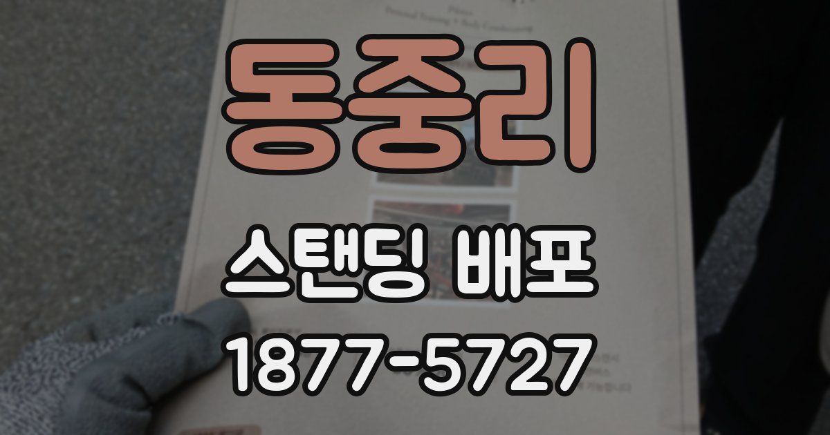 동중리 스탠딩 배포