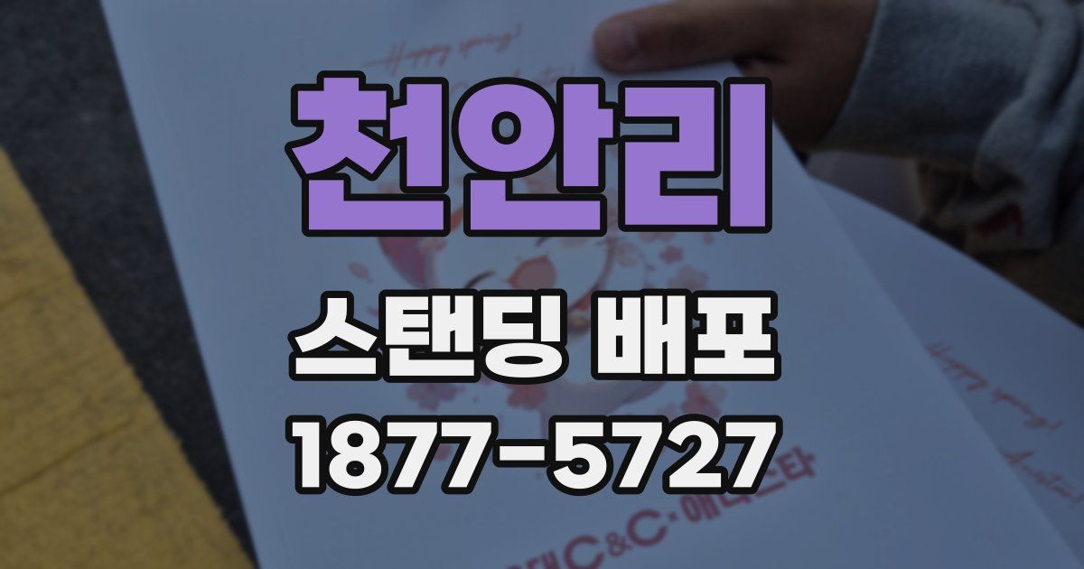 천안리 스탠딩 배포