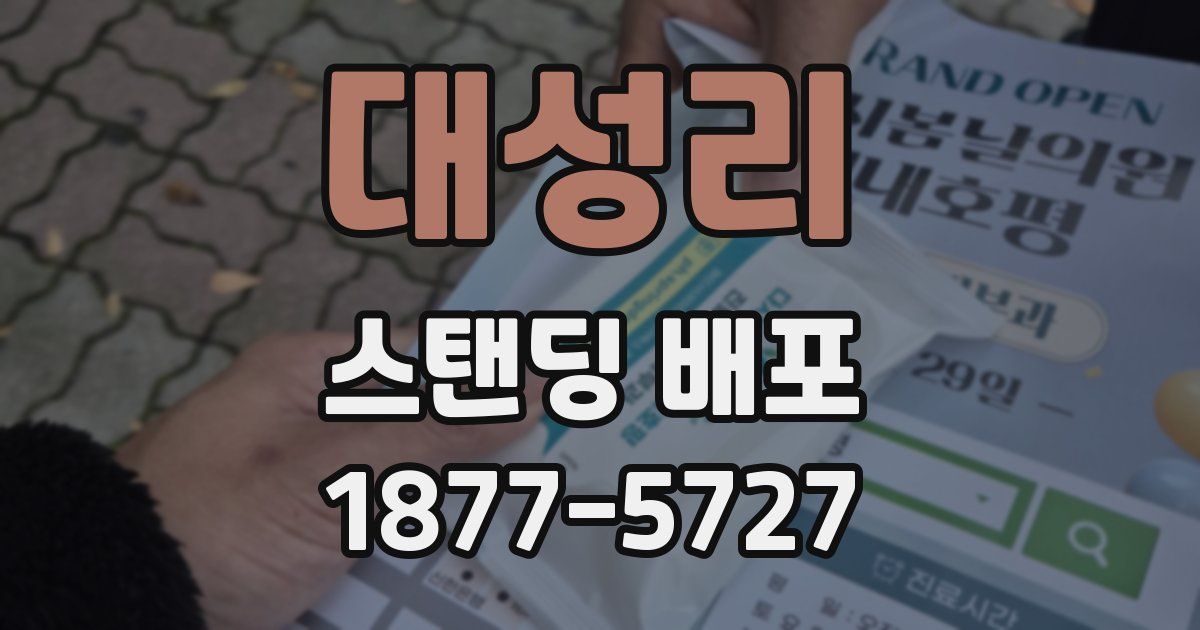 대성리 스탠딩 배포