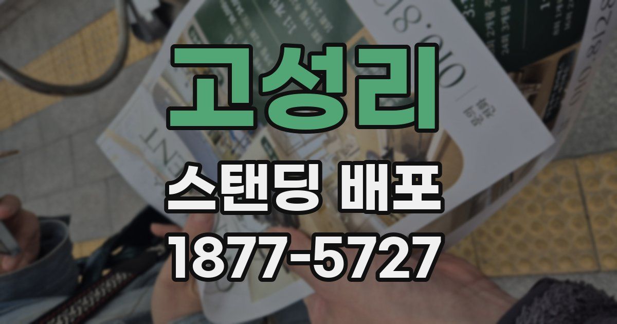 고성리 스탠딩 배포