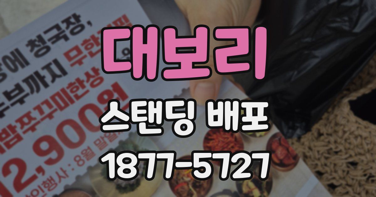 대보리 스탠딩 배포