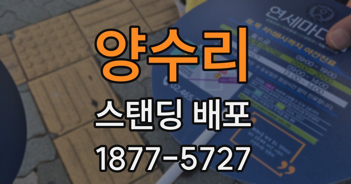 양수리 스탠딩 배포