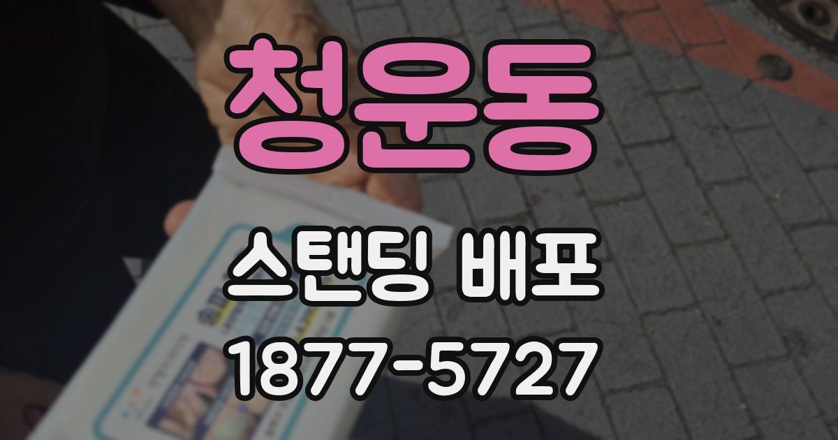 청운동 스탠딩 배포