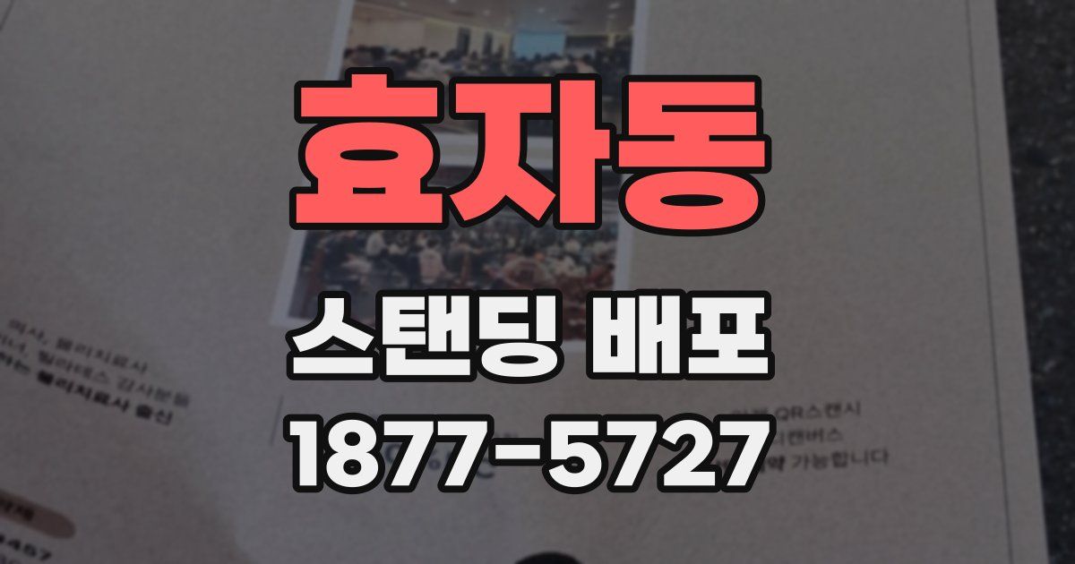 효자동 스탠딩 배포