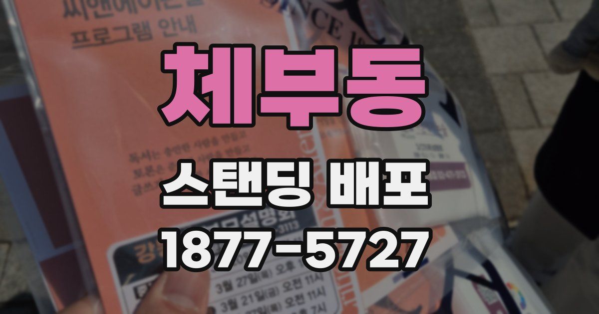 체부동 스탠딩 배포